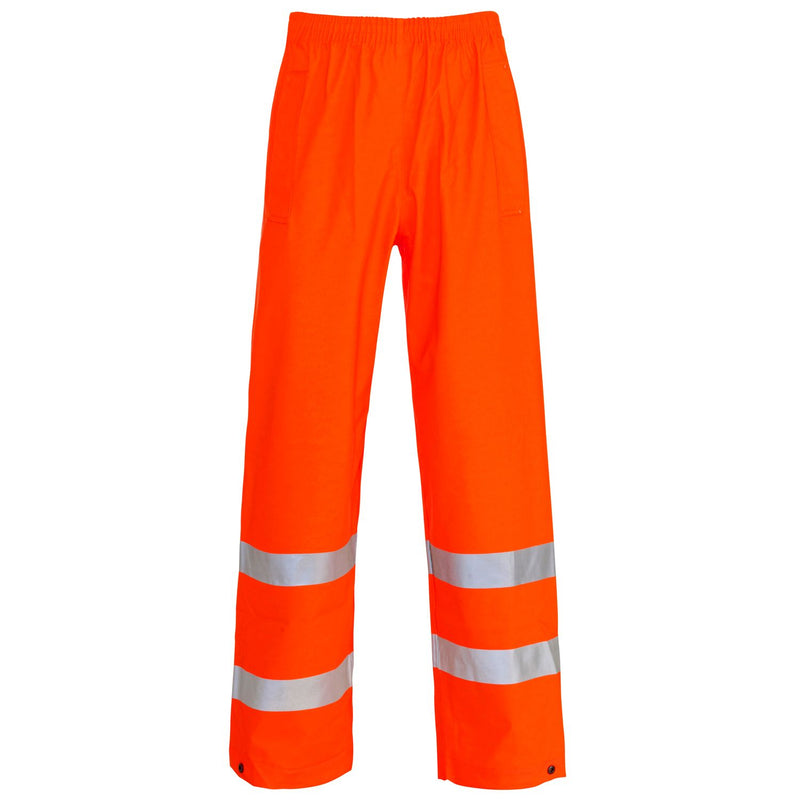 PU Orange Ankle Band Trousers