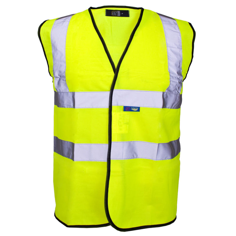 Hi Vis Yellow Velcro Vest